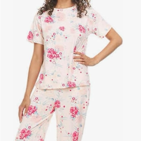 flora Nikrooz 2 piece super soft short sleeve shirt and pants pj set NWT - Picture 3 of 3